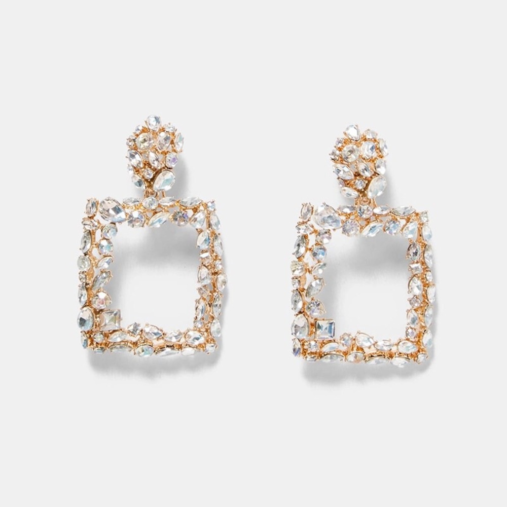 Rectangle Embellished Earrings